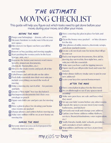 Ultimate Moving Checklist