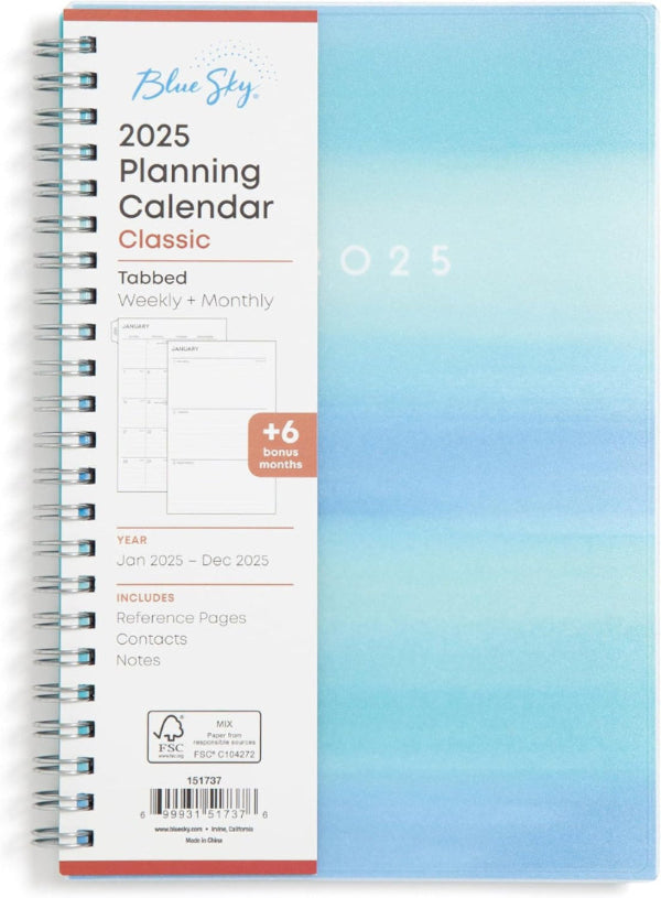 2025 Weekly and Monthly Planner Calendar, 5" x 8"