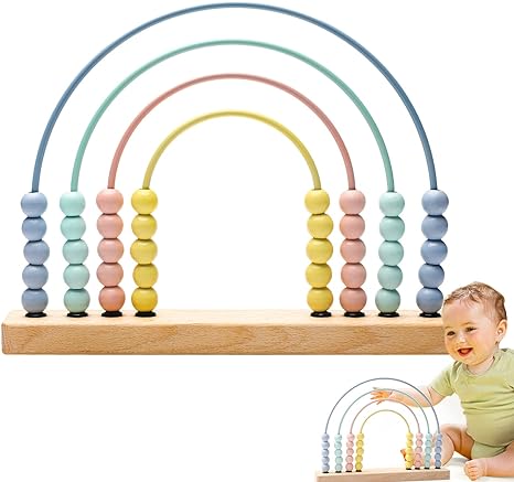Wooden Rainbow Abacus Beads