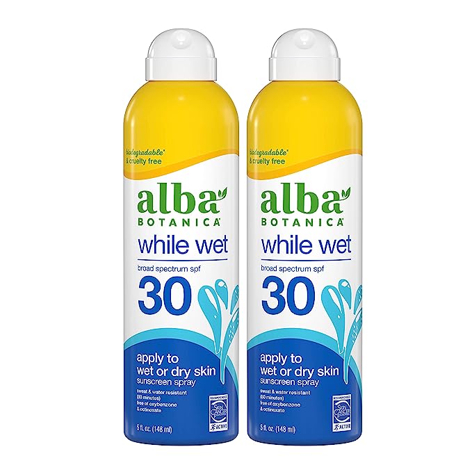 alba botanica while wet spf 30 sunscreen spray