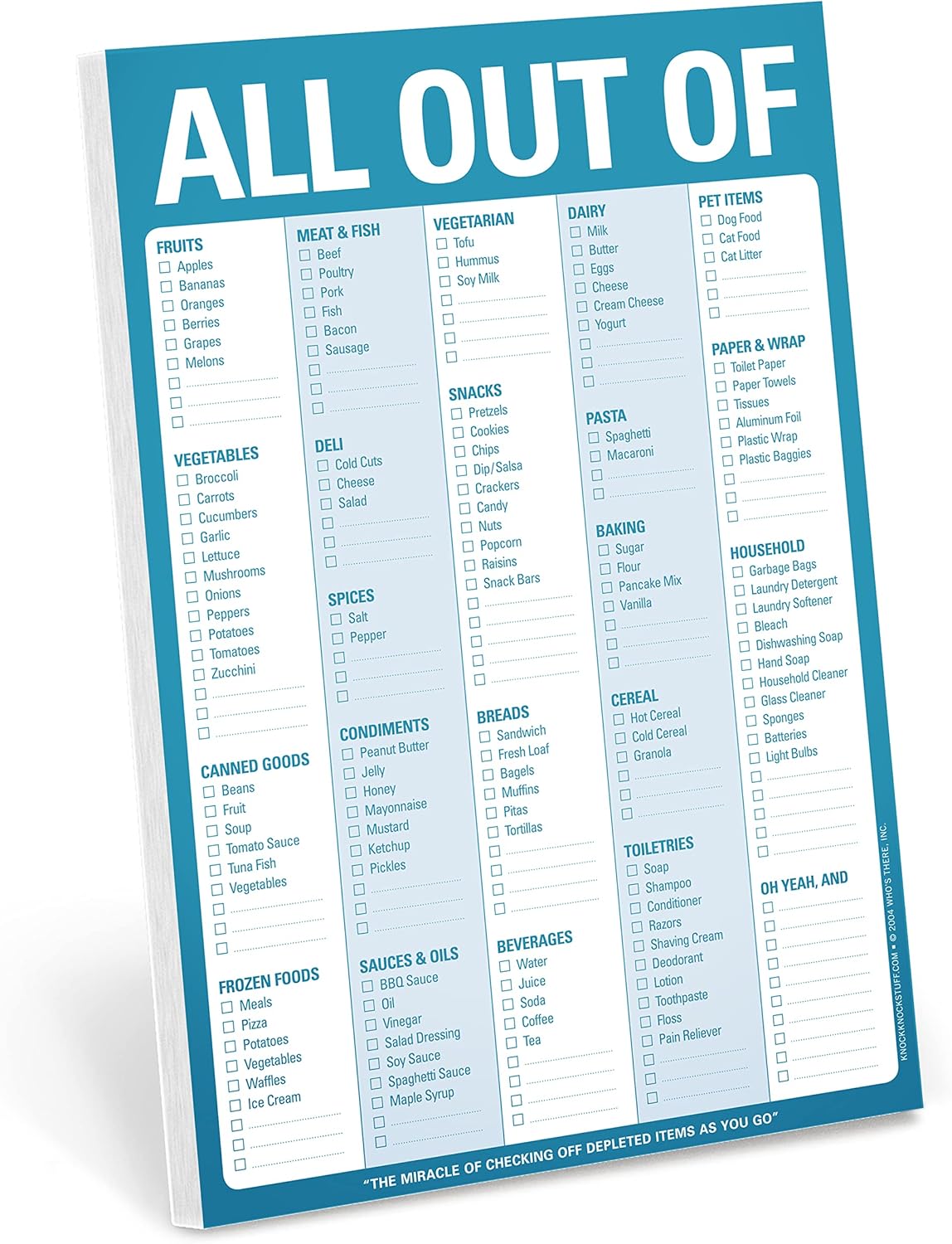All out of note pad