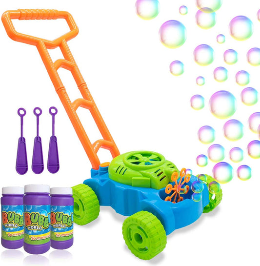 bubble world toddler colorful toy lawnmower with bubbles