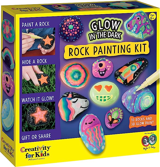 creativity for kids glow in the dark rock painting kit