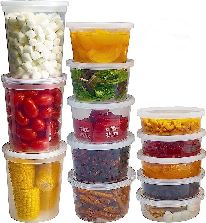 Transparent Food Storage Containers in 3 different sizes