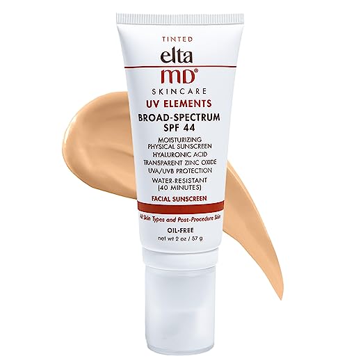 EltaMD UV Elements Tinted Sunscreen Moisturizer, SPF 44 Tinted SPF Moisturizer for Face and Body