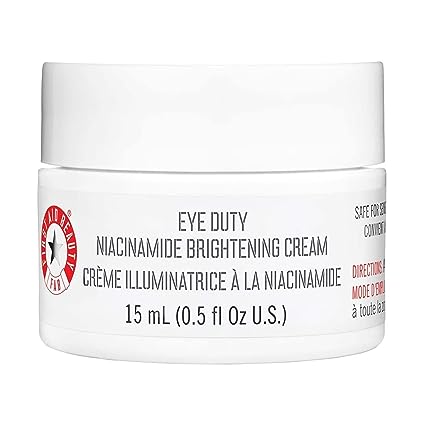 First Aid Beauty Eye Duty Niacinamide Brightening Cream, Illuminating Eye Cream for Dark Circles and Puffiness, 0.5 oz.