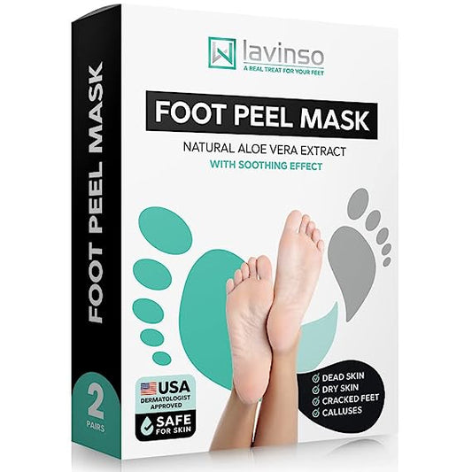 Lavinso Foot Peel Mask Natural Aloe Vera Extract with soothing effect