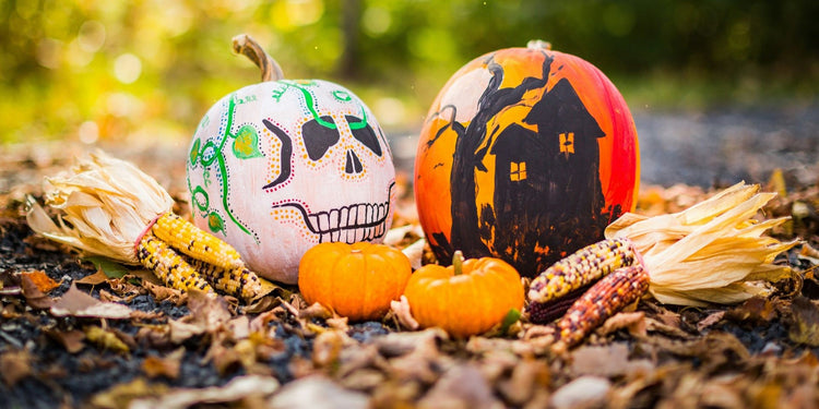 Halloween Painted Pumpkins