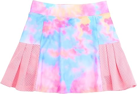 JESKIDS Girls' Tennis Golf Skirts with Shorts Pickleball Athletic Pleated Skort