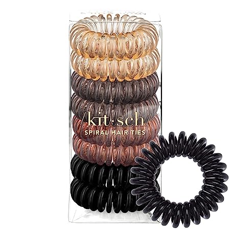 Kitsch Spiral Hair Ties (Brunette)