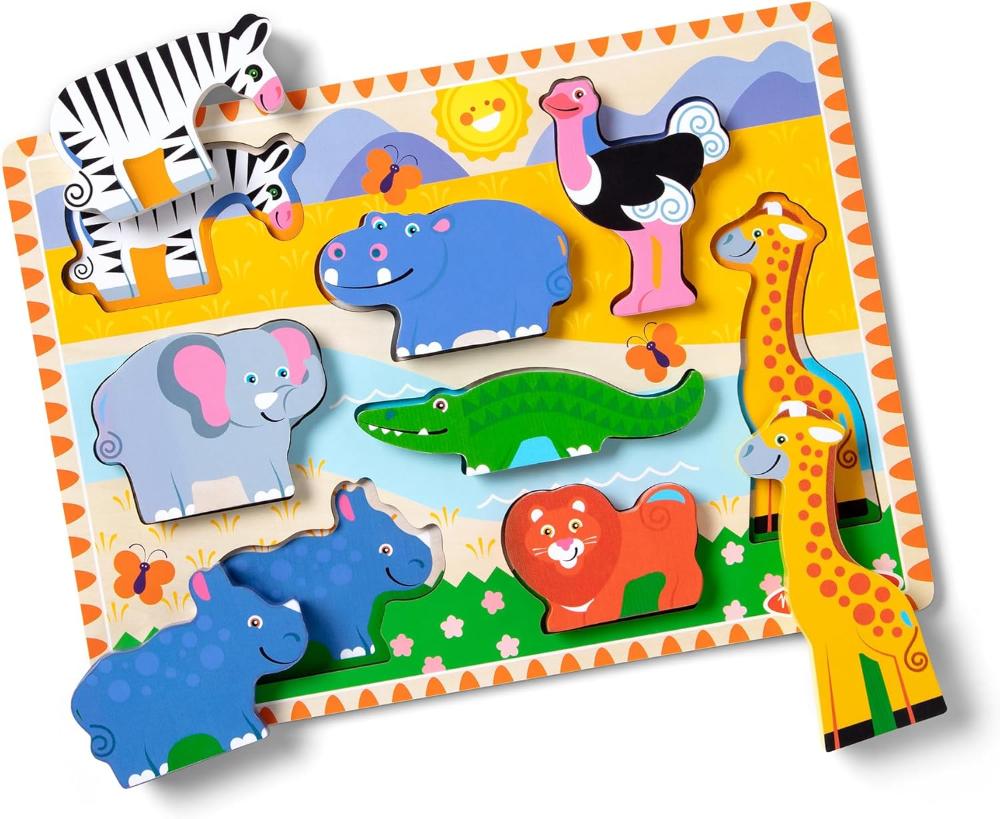 Melissa & Doug Safari Wooden Chunky Puzzle