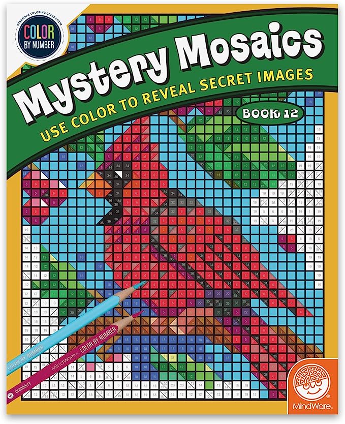 MindWare Color by Number Mystery Mosaics