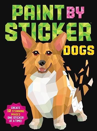 Paint by Sticker: Dogs, create 12 images at a time