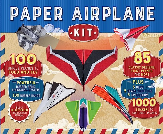 Paper Airplane Kit - 100 unique planes to fold and fly