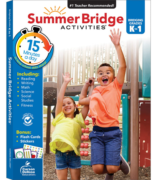 Summer Bridge Activities Kindergarten to 1st Grade Workbook
