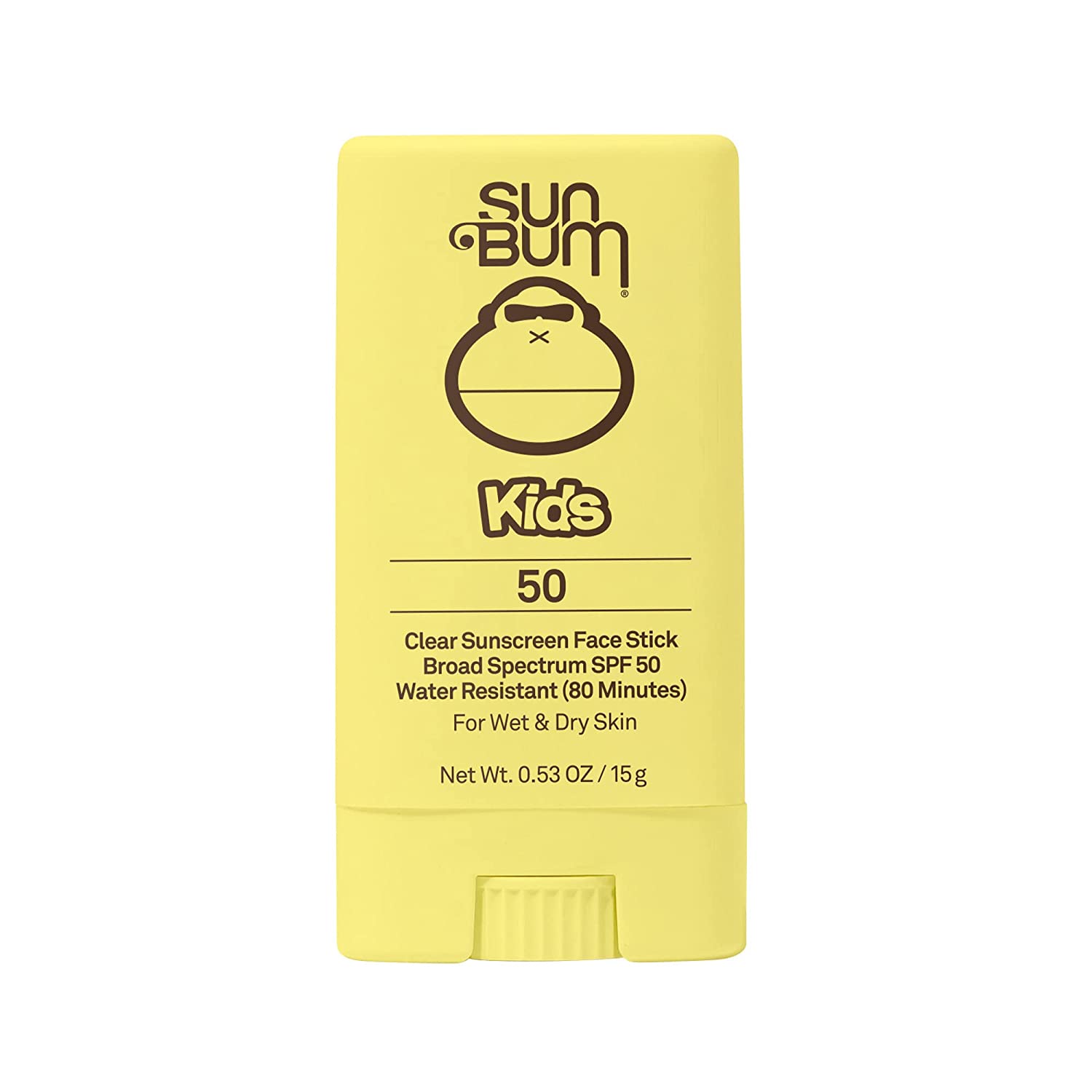 Sun Bum Clear Sunscreen Face Stick SPF 50 Water Resistant (80 Minutes)