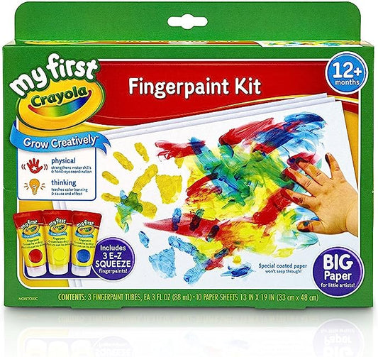 my first crayola fingerpain kit 12+months