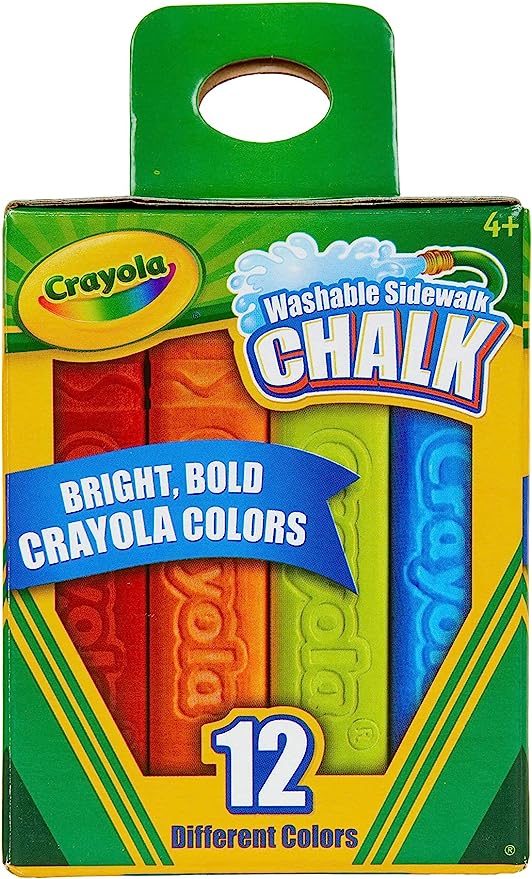 crayola sidewalk chalk 12 different colors in box