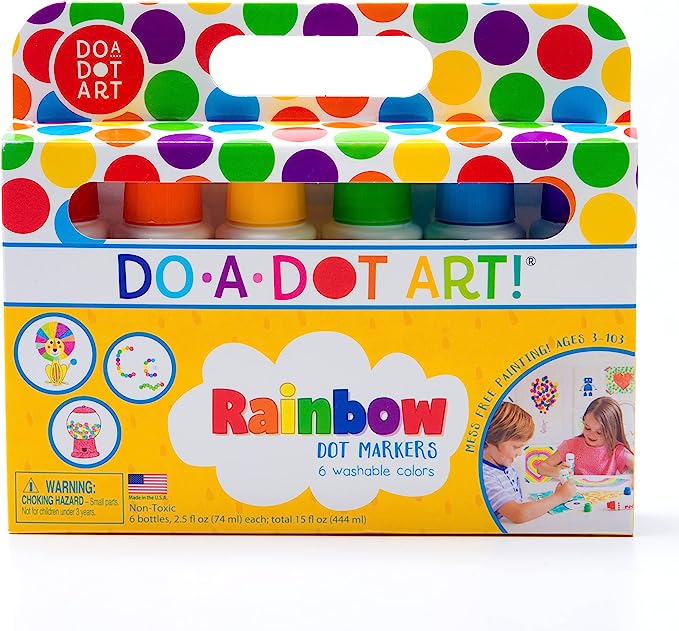 Do-A-Dot Art! Rainbow Dot Markers - 6 washable colors