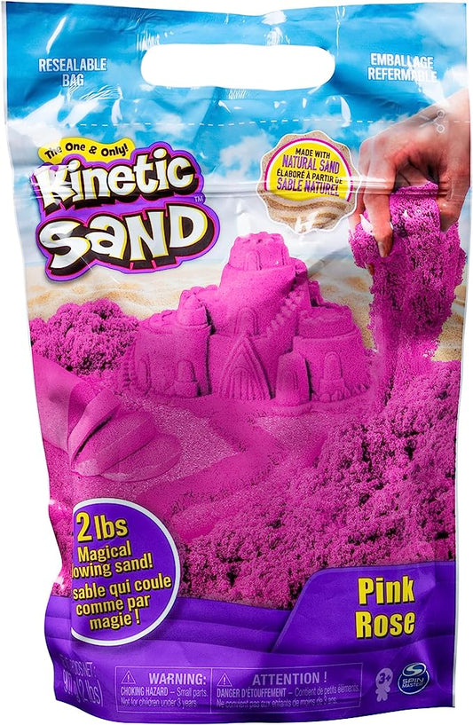 Kinetic Sand Pink Rose color in resealable bag