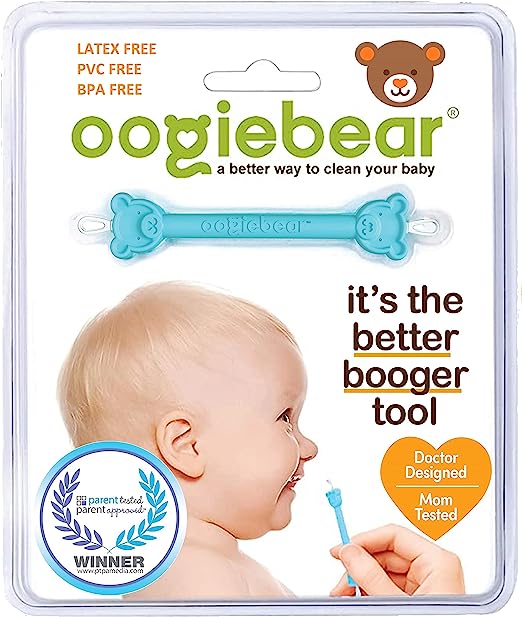 oogiebear - Nose and Ear Gadget. Safe, Easy Nasal Booger and Ear Wax Remover for Newborns, Infants and Toddlers. Dual Earwax and Snot Remover. Aspirator Alternative