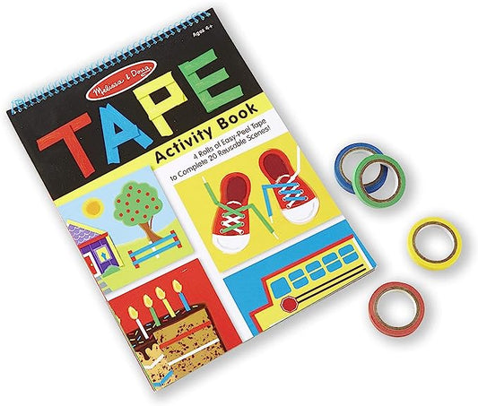 Melissa & Doug Tape Activity Book with 4 rolls of Easy-peel tape