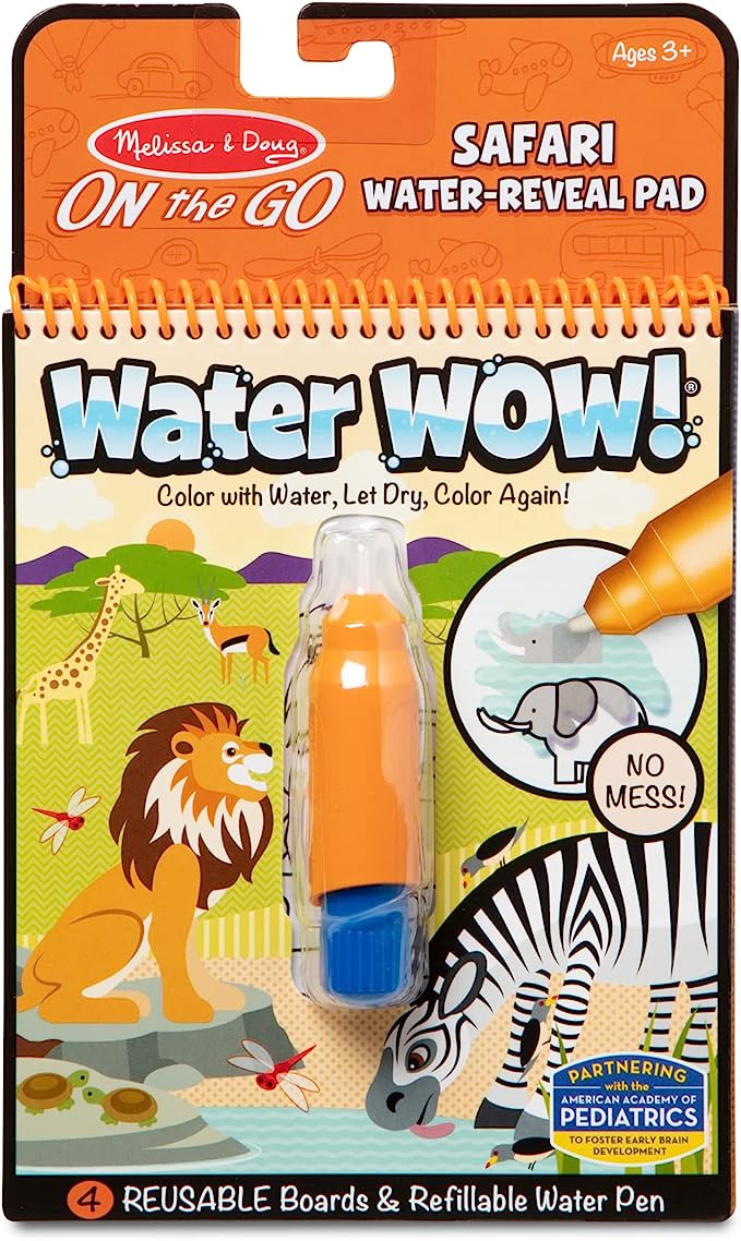 Melissa & Doug Water WOW! Water-Reveal Activity Pad, Color with water, let dry, color again!